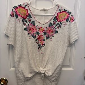 Embroidered top Size Small